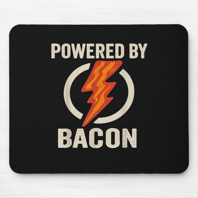 Drivs av Bacon Funny Kött Älskare Bbq Grill Carniv Musmatta (Framsidan)