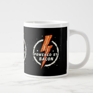 Drivs av Bacon Funny Retro Foodie Aesthetic Jumbo Mugg