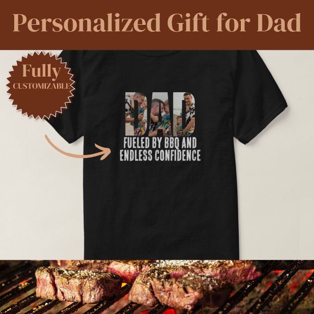 Drivs av BBQ Pappa Rolig T Shirt (Fueled by BBQ Dad Funny T-Shirt)
