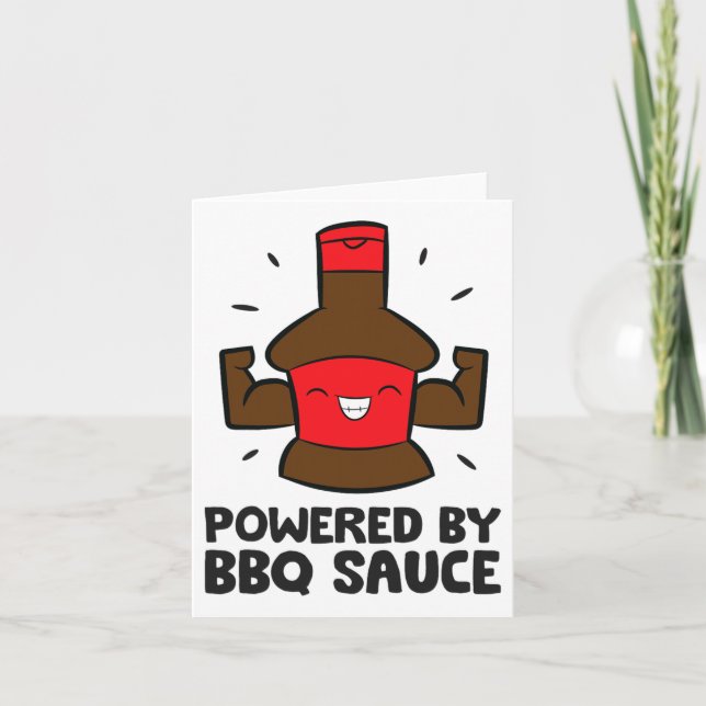 Drivs av Bbq Sauce Funny Byrbecue Sauce Älskare Kort (Framsida)