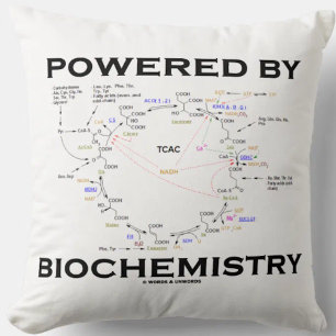 Drivs av biokemi Krebs Cycle Geek Humor Kudde
