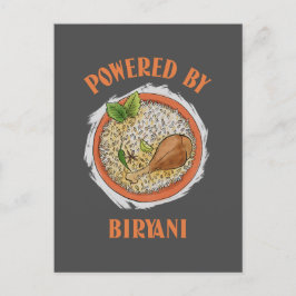 Drivs av biryani T-Shirt Vykort