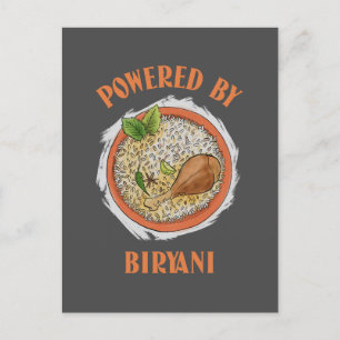 Drivs av biryani T-Shirt Vykort