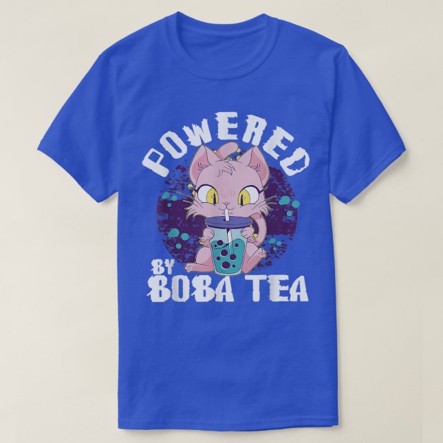 Drivs av Boba Tea Anime Cat T Shirt (Design framsida)