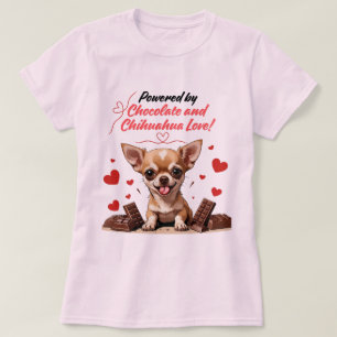 Drivs av choklad och Chihuahua-kärlek T Shirt