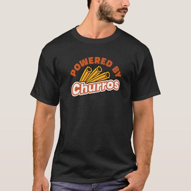 Drivs av Churros Fried Bread Churros Premium T Shirt (Framsida)