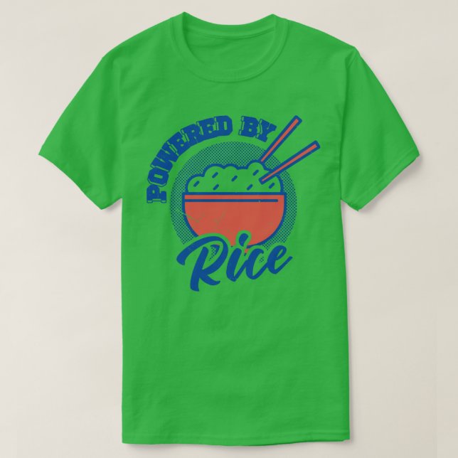Drivs av det japanska Cuisineet Ris Asian Food Äls T Shirt (Design framsida)