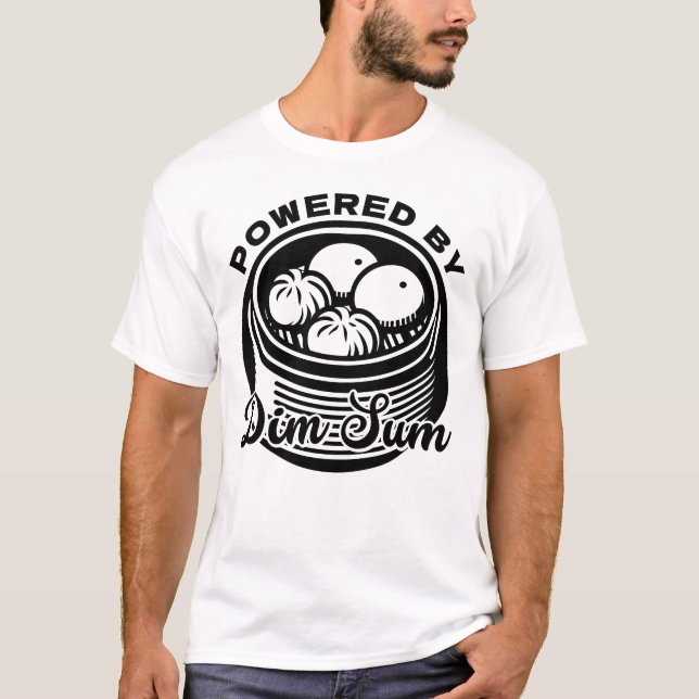 Drivs av Dum Sum China Food Asian Dumplings T Shirt (Framsida)