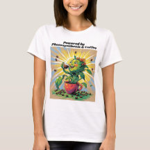 Drivs av Fotosyntes & Kaffe T-Shirt