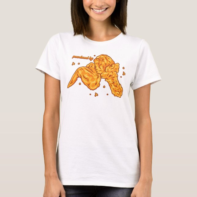 Drivs av Fried Chicken T Shirt (Framsida)