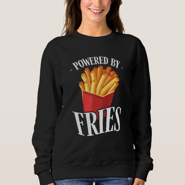 Drivs av Fries Fried Potato Fry Fast Food T Shirt (Framsida)