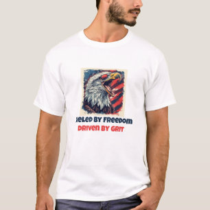 Drivs av frihet – Roaring Eagle Herr T Shirt