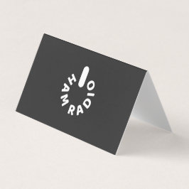 Drivs av HAM Radio Visitkort