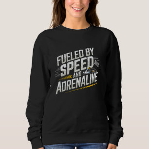 Drivs av hastighet och Adrenaline Go Kart Tävla T Shirt