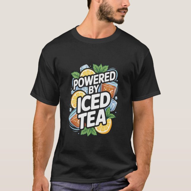 Drivs av Iced Tea Lemon Slice-dryck T Shirt (Framsida)