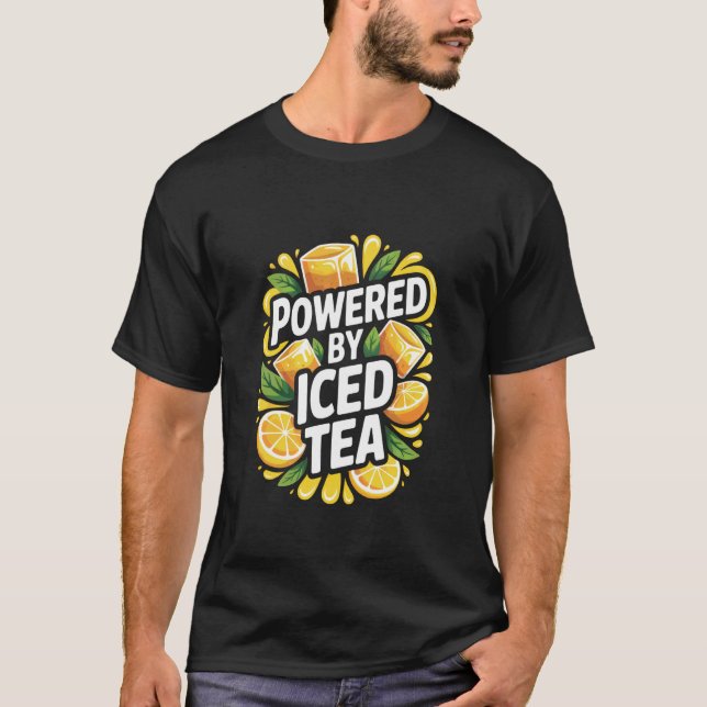 Drivs av Iced Tea Uppfriskande Citrussprut T Shirt (Framsida)