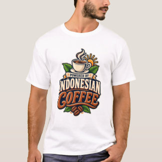 Drivs Av Indonesisk Kaffe Vintage Illustration T Shirt