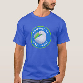 Drivs av Inner Peace Blue Grönt Dove T Shirt