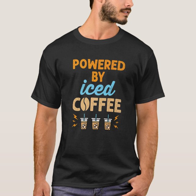 Drivs av iserad kaffe t shirt (Framsida)