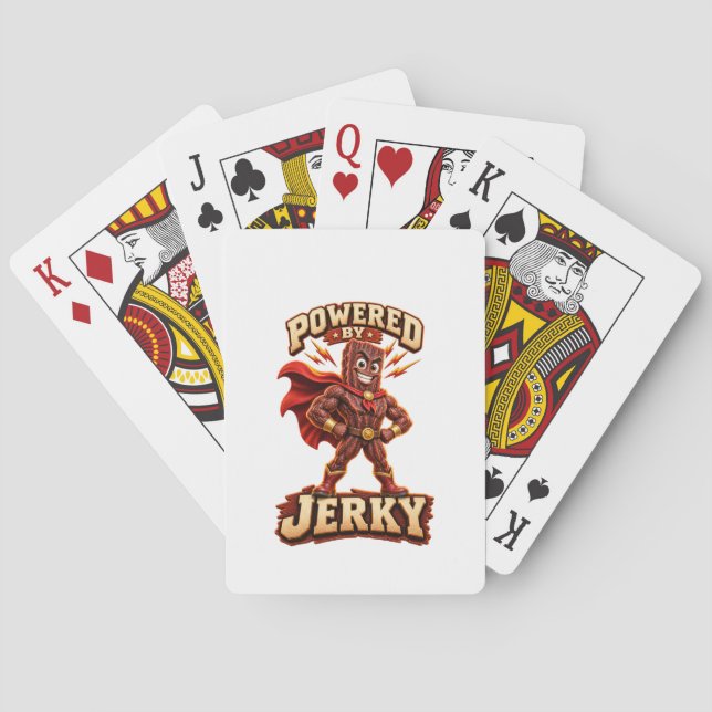 Drivs av Jerky Superhjälte Casinokort (Baksidan)