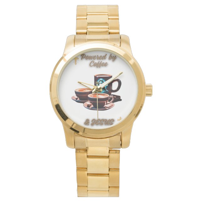 Drivs av Jesus & kaffe Armbandsur (Framsida)