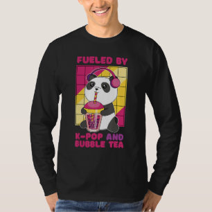 Drivs av K Pop och Bubble Tea Koreansk Hjärtkärlek T Shirt