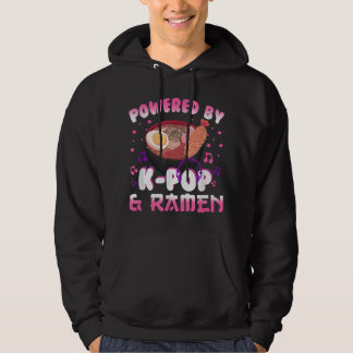 Drivs av K pop och Ramen Kpop Kawaii Anime Gift Hoodie