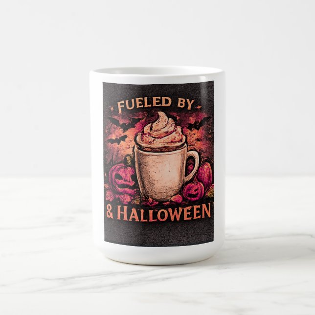 Drivs Av Kaffe & Halloween Rolig Kaffe Mugg (Center)