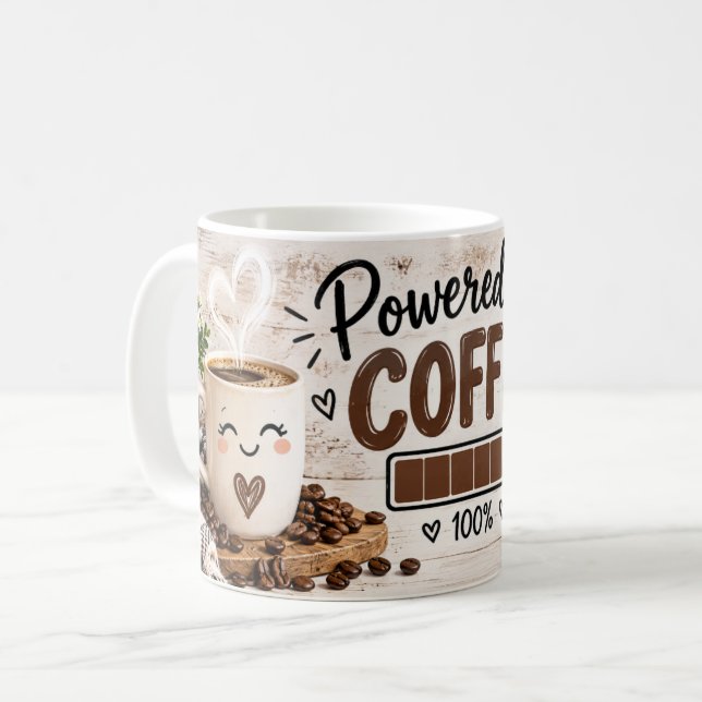 Drivs av kaffe kaffemugg (Framsida vänster)