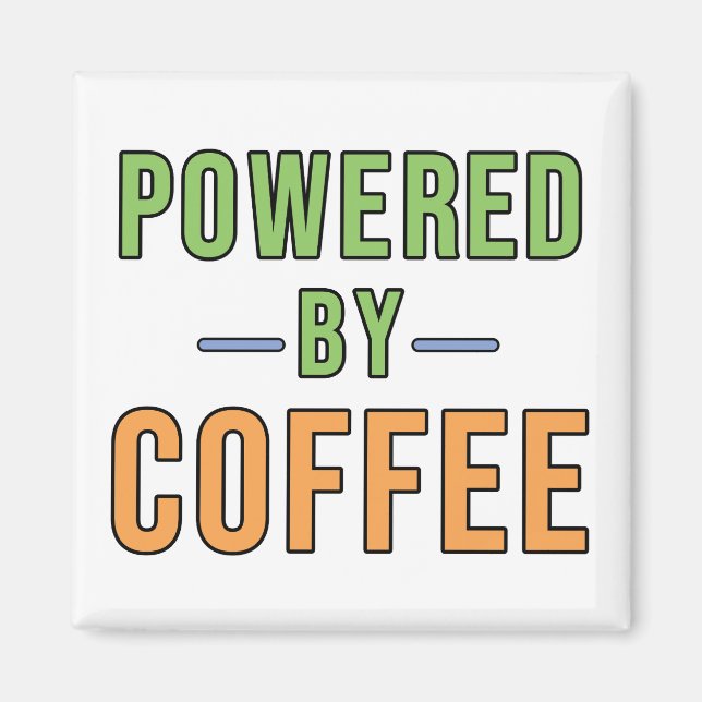 Drivs av kaffe magnet (Framsidan)