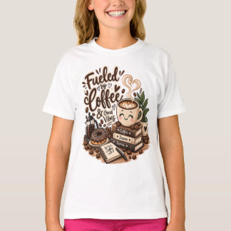 Drivs av kaffe och bra vibrationer – söt kaffefant t shirt