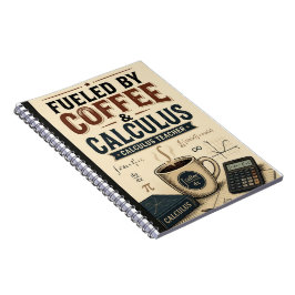Drivs av kaffe och Calculus Roligt Calculus Underv Anteckningsbok