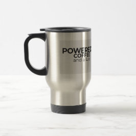 Drivs av kaffe och ett rostfritt resmugg från Lab Resemugg