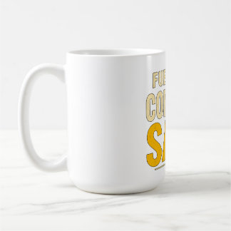 Drivs av kaffe och fräckhet kaffemugg