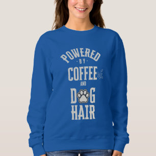 Drivs av kaffe och Hund Hair Rolig hund Mamma T Shirt