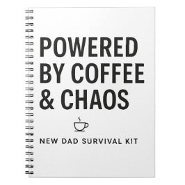 Drivs av kaffe och kaos Ny överlevnadskit för papp Anteckningsbok