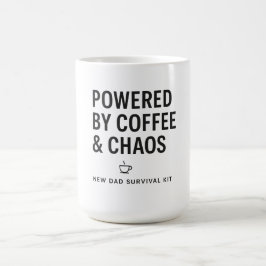 Drivs av kaffe och kaos Ny överlevnadskit för papp Kaffemugg