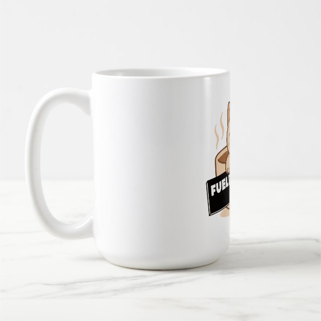Drivs av Kaffe och Kattar Söt Sövande Katt Kaffemugg (Vänster)