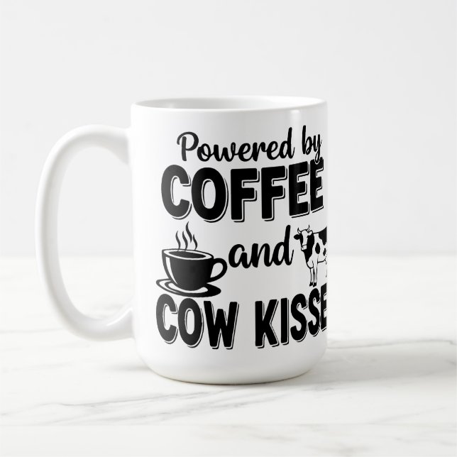 Drivs av kaffe och kosskyar kaffemugg (Vänster)