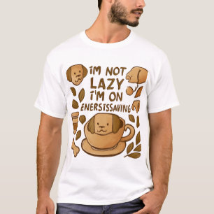 Drivs av kaffe och kramar från hund T-shirt