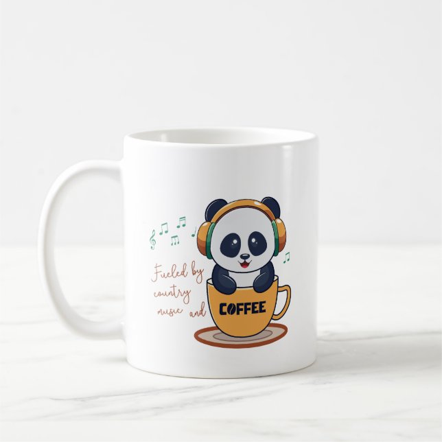 drivs av kaffe och land musik kaffemugg (Vänster)