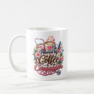 Drivs av kaffe och medkänsla Sjuksköterskekopp | S Kaffemugg