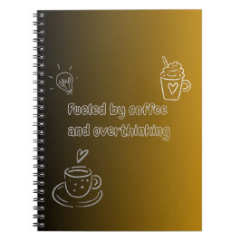 Drivs Av Kaffe Och Övertänkande Spiralanteckningsb Anteckningsbok