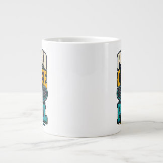 Drivs Av Kaffe Och Padel Retro Sport Jumbo Mugg