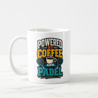 Drivs Av Kaffe Och Padel Retro Sport Kaffemugg