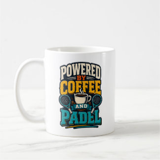 Drivs Av Kaffe Och Padel Retro Sport Kaffemugg