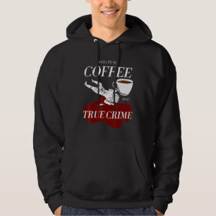 Drivs Av Kaffe Och Riktiga Brott Podcastgrafik Hoodie
