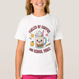 Drivs Av Kaffe Och Skolstämning Söt Lärare Stud T Shirt