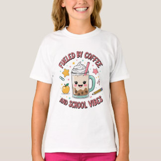 Drivs Av Kaffe Och Skolstämning Söt Lärare Stud T Shirt