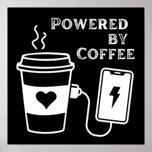 Drivs av kaffe poster